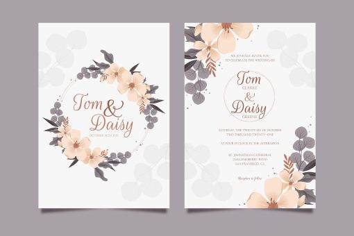 Floral Wedding Invitation - Image 3